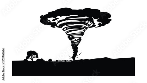 silhouette of a storm