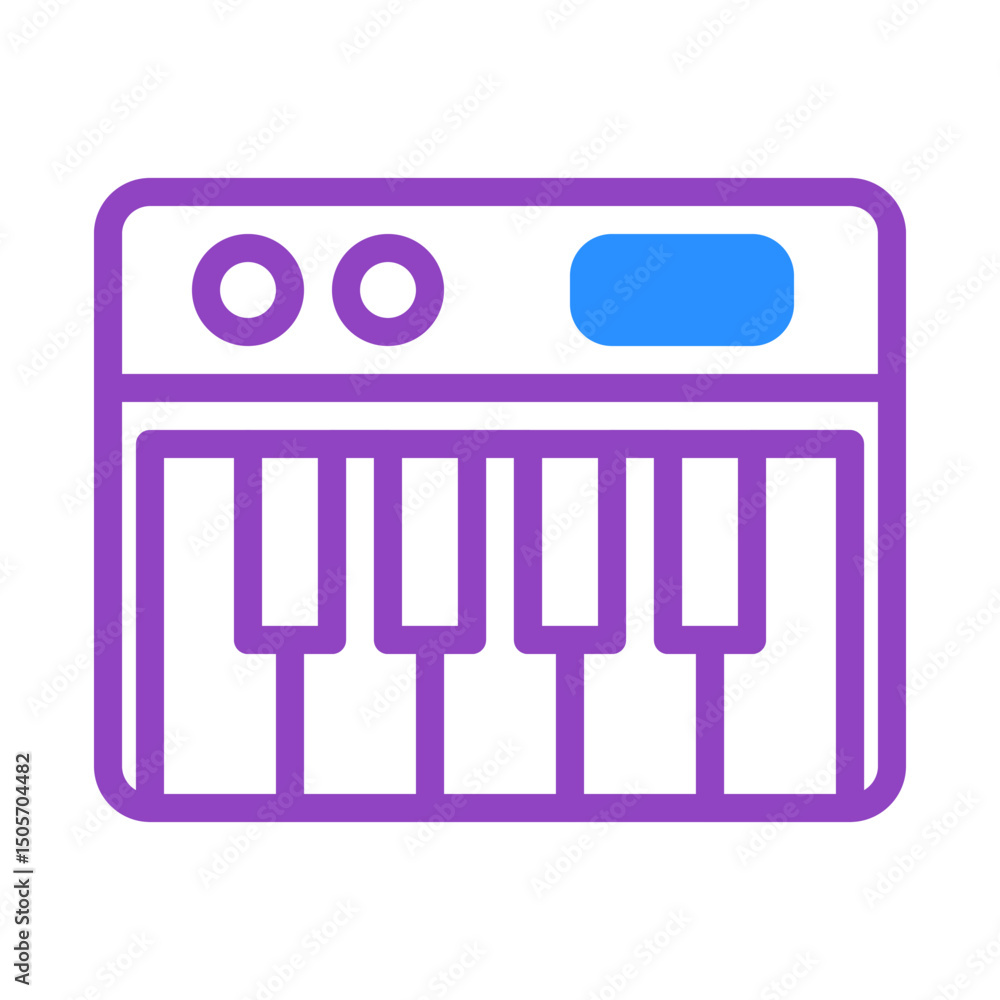 Synthesizer Icon: Abstract musical interface representing digital audio tools with graphic flair Synthesizer Icon: Abstract musical interface representing digital audio tools with graphic flair