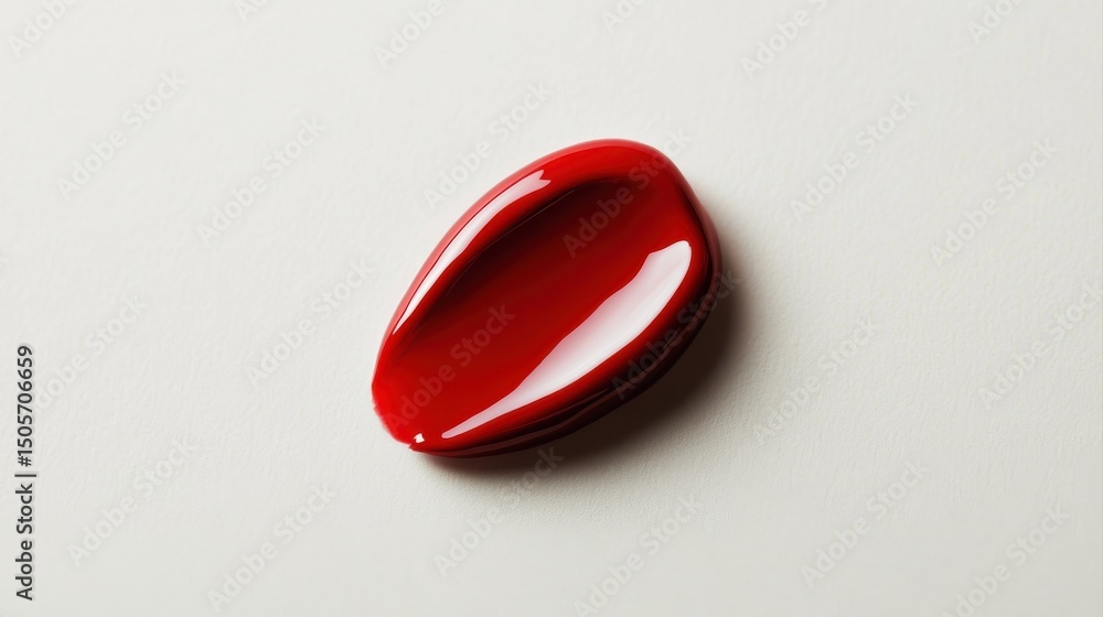 Red nail polish is on a white background. Red nail polish is on a white background.
