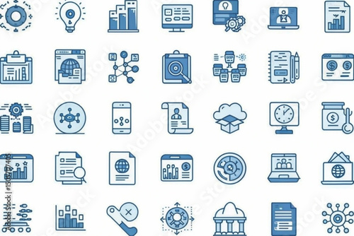 Finance Business Investment Money Stock Market Trade Profit Revenue Economy Vector Illustration