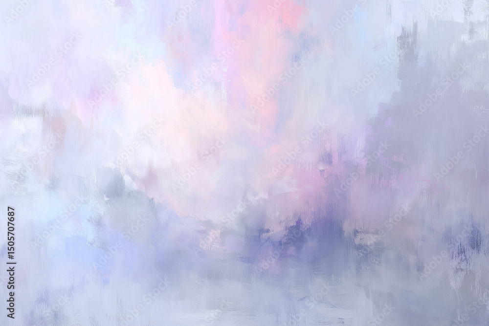 Fototapeta premium Soft Pastel Abstract Brush Texture in Lavender and Pink – Transparent PNG Included