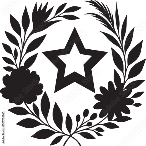  Illustrator Artwork Design Silhouette Vector flower frame  for any use worldwide f