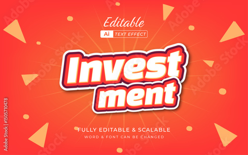 investment text effect, suitable for financial income style