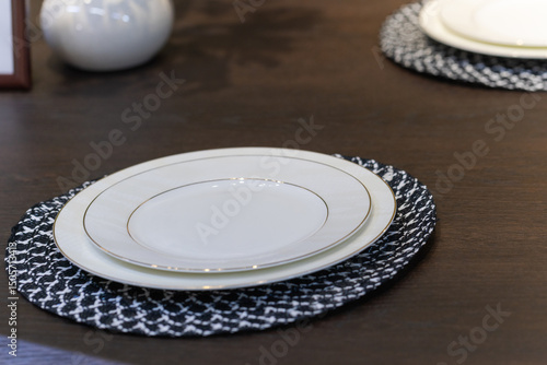 Closeup of home table setting