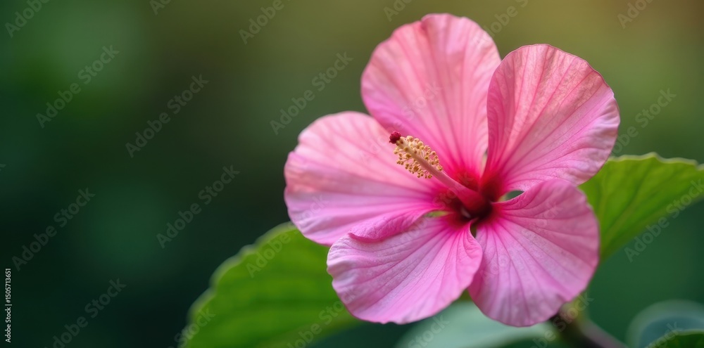 Fototapeta premium Close-up of soft pink Brachychiton flower details and gentle texture, closeup, natural