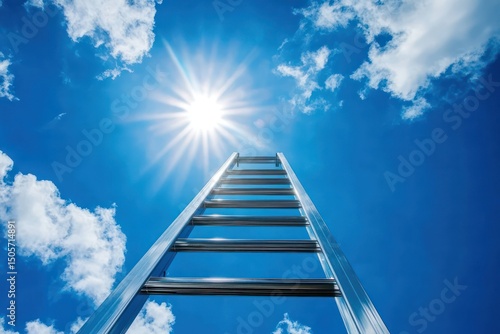 Aluminum extension ladder for tall home maintenance