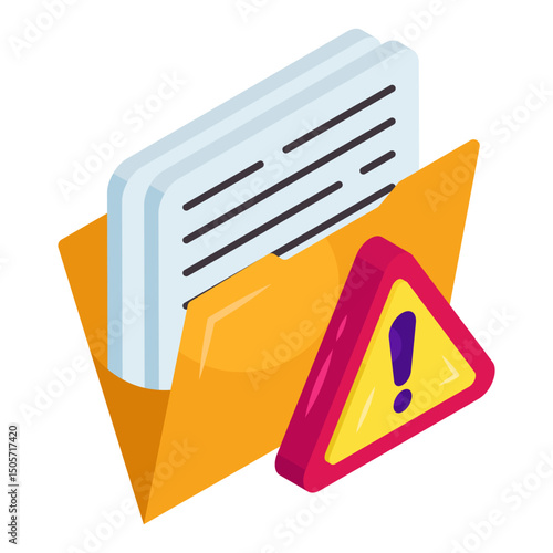 A unique design icon of folder error 