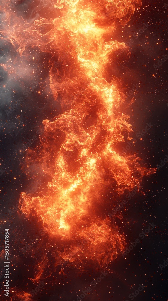 Fototapeta premium Fiery red flames captured in close-up detail against a solid black background, showcasing intense heat and dynamic motion with high-definition clarity.