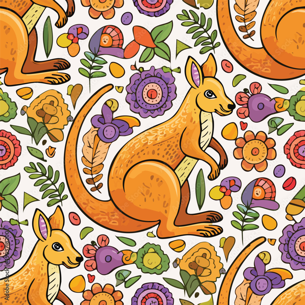 Kangaroos in the Australian sun