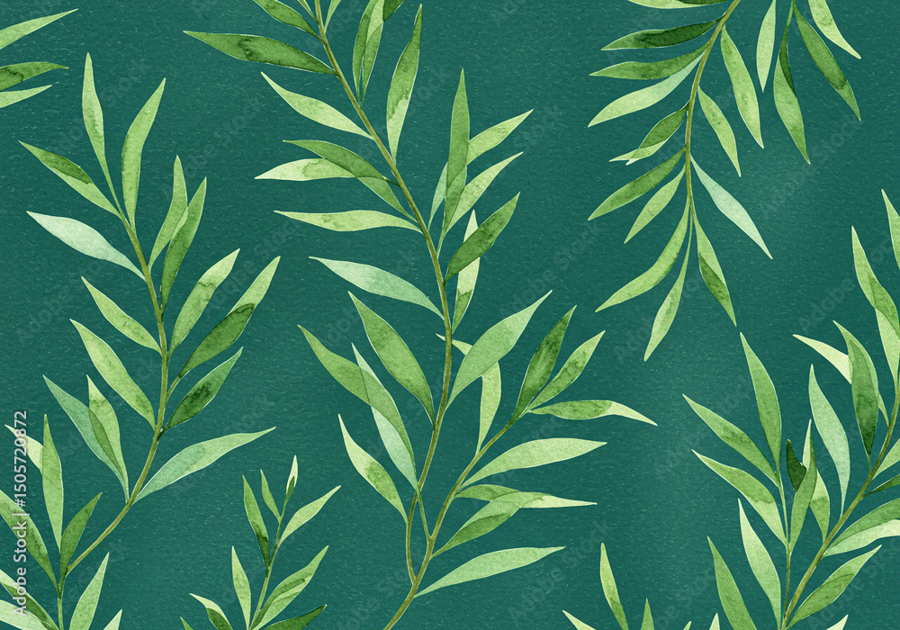 seamless pattern with green leaves seamless pattern with green leaves
