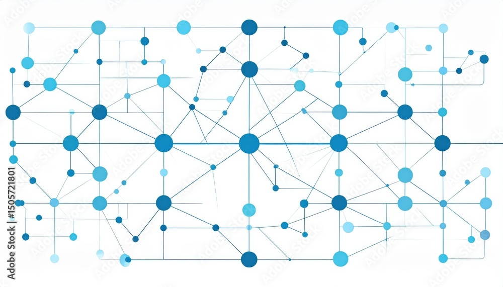 Abstract Network Diagram With Blue Points And Lines Abstract Network Diagram With Blue Points And Lines