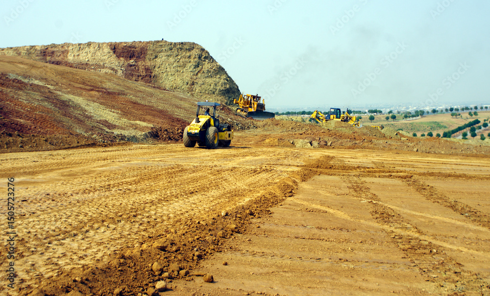 Obraz premium Land development for housing society near Islamabad