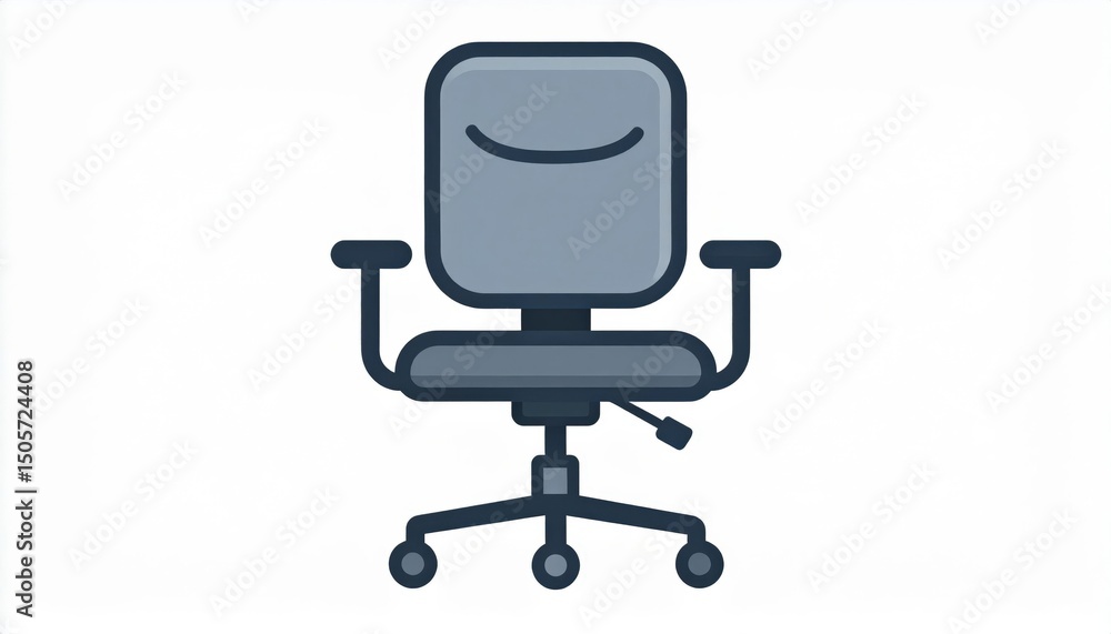Gray Office Chair Illustration Gray Office Chair Illustration
