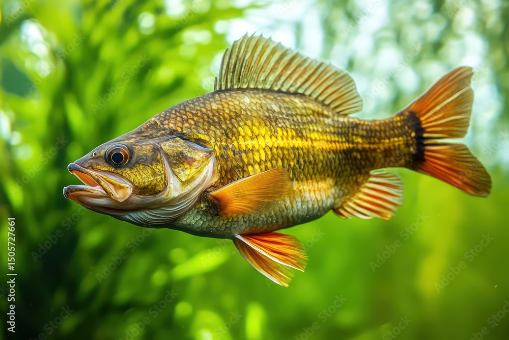 Fototapeta premium Large Freshwater Perch Caught in Trophy Shot