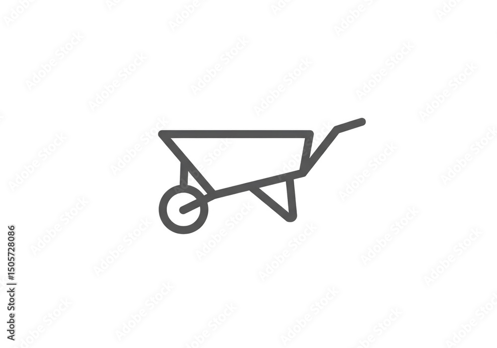 Isolated Wheelbarrow Vector Tool Agriculture Equipment Illustration Isolated Wheelbarrow Vector Tool Agriculture Equipment Illustration