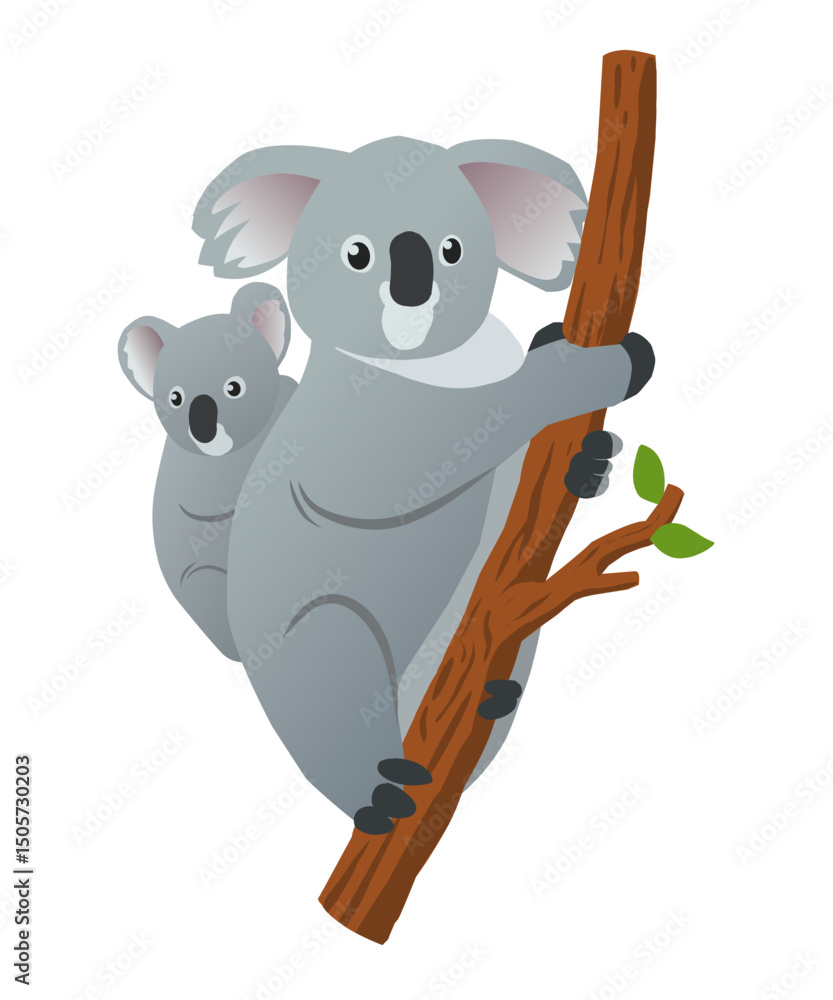Fototapeta premium Multipurpose koala vector. Perfect for branding, educational materials, or your digital projects.