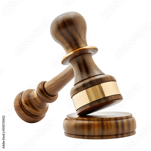 Wooden Gavel and Sound Block: Justice Symbol
Legal Authority and Auction Tool