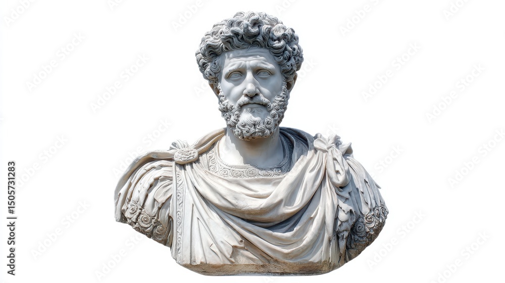 Bust of roman emperor in marble, classical proportions, detailed carving, isolated on white background --chaos 20 Bust of roman emperor in marble, classical proportions, detailed carving, isolated on white background --chaos 20