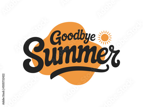 Goodbye summer handwritten lettering design