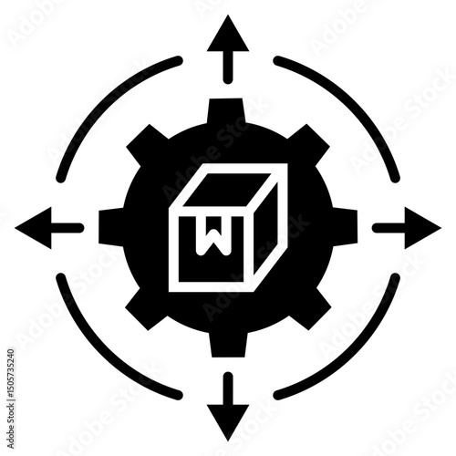 logistics management glyph