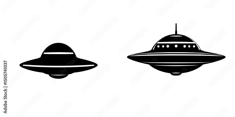 A classic representation of an Unidentified Flying Object is one that hovers quietly, emitting beams of light from its underside, against a plain backdrop, creating a simple yet evocative picture A classic representation of an Unidentified Flying Object is one that hovers quietly, emitting beams of light from its underside, against a plain backdrop, creating a simple yet evocative picture