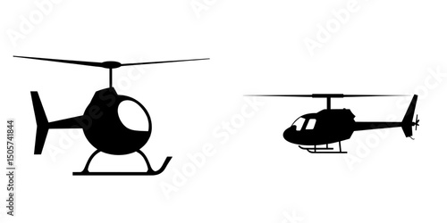 In Airborne Silhouette, a helicopter's iconic design and engineering are showcased in flight through a sleek black silhouette