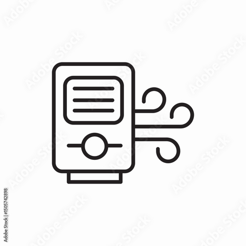 ventilation remote control icon vector sign