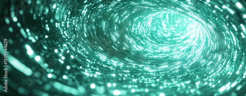 Futuristic abstract background with glowing spirals and light trails, creating mesmerizing vortex effect