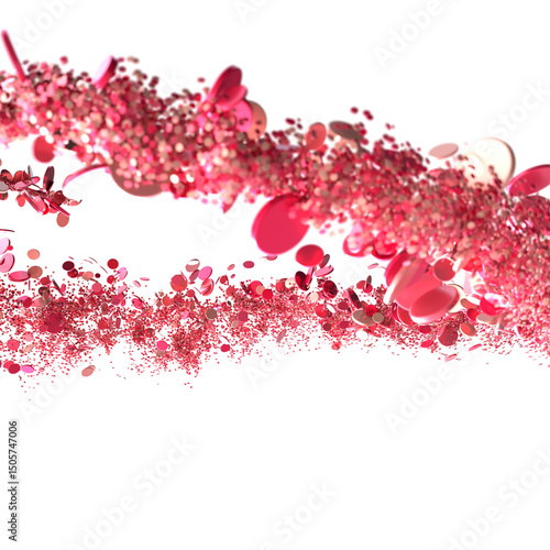 A field of pink glitter in ...