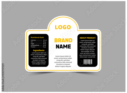 Bottle Label Brand Name Template Design Packaging Product Vector Illustration