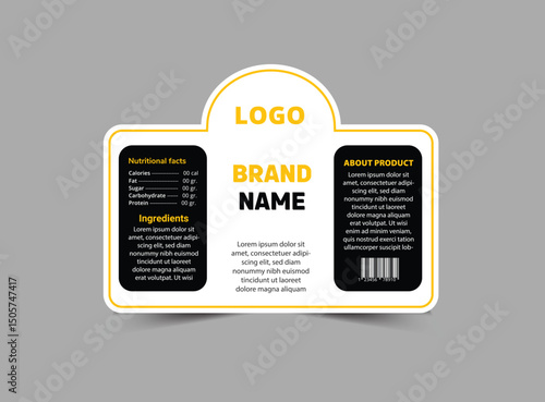 Bottle Label Brand Name Template Design Packaging Product Vector Illustration