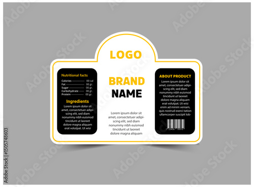 Bottle Label Brand Name Template Design Packaging Product Vector Illustration