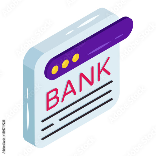 Creative design icon of web banking 