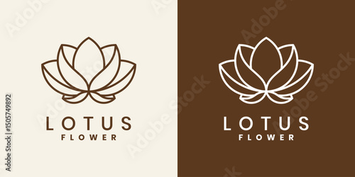 Flower lotus logo, Beauty or spa logo template