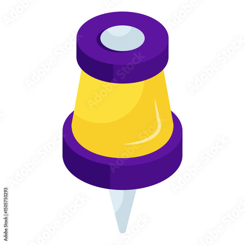 A perfect design icon of pushpin