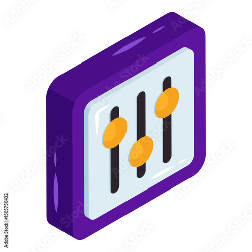 An editable design icon of volume equalizer 