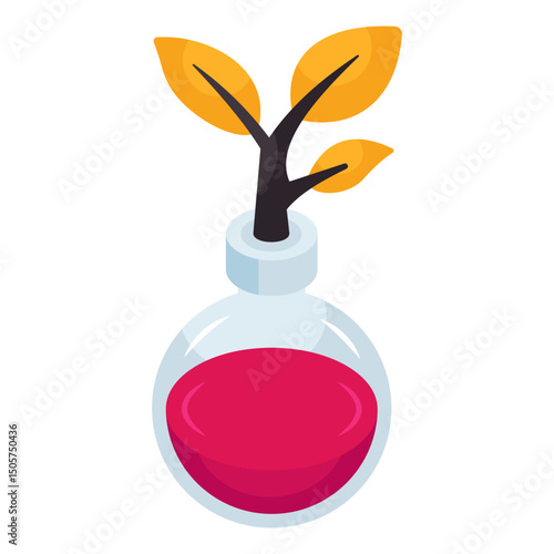 Perfect design icon of botanical flask 