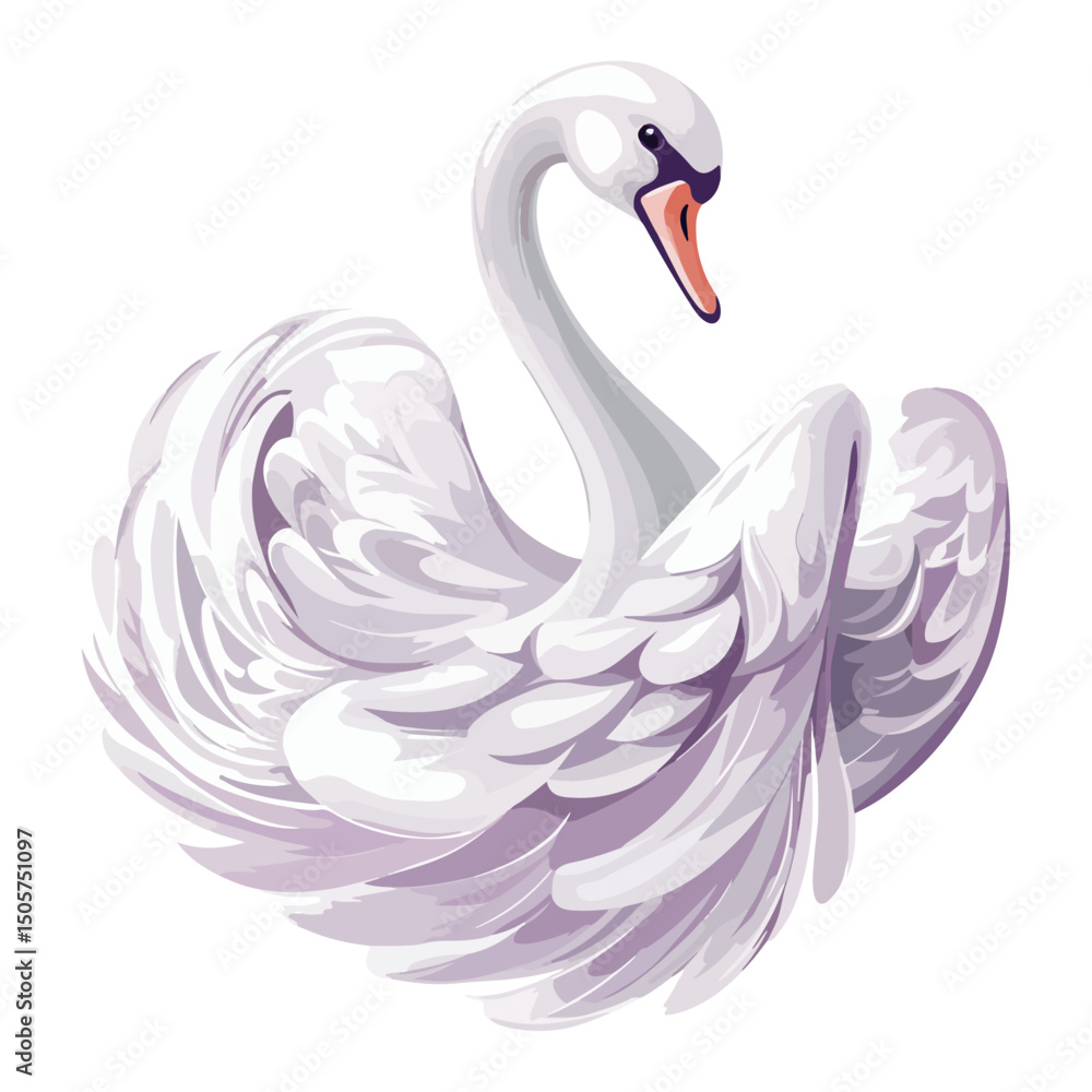 Fototapeta premium swan, animal, vector, transparent background, love, heart, valentine, symbol, romance, shape, romantic, valentines, valentine's day, heart shape, feather, goose, beak, wildlife, wing, beauty, beautifu