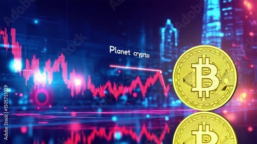 stock market graph on digital screen