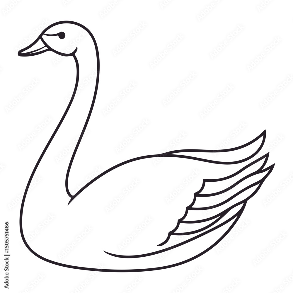 Fototapeta premium swan, animal, vector, transparent background, love, heart, valentine, symbol, romance, shape, romantic, valentines, valentine's day, heart shape, feather, goose, beak, wildlife, wing, beauty, beautifu