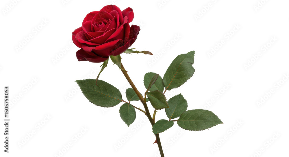 Fototapeta premium Isolated red rose