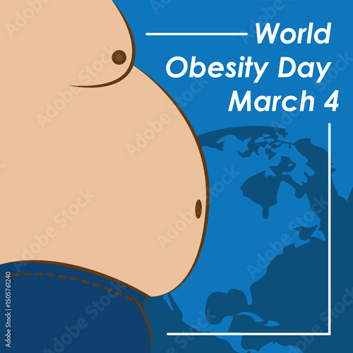Vector Design World Obesity Day – March 4.