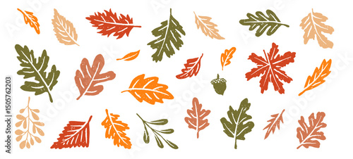 Doodle Autumn Leaves Clip Art for, fall maple leaf, dry leaf, autumn trees, falling leaves background, flower vector, autumn leaves icon, or leaf logo in svg vector 