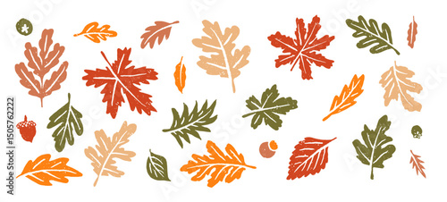 Doodle Autumn Leaves Clip Art for, fall maple leaf, dry leaf, autumn trees, falling leaves background, flower vector, autumn leaves icon, or leaf logo in svg vector 