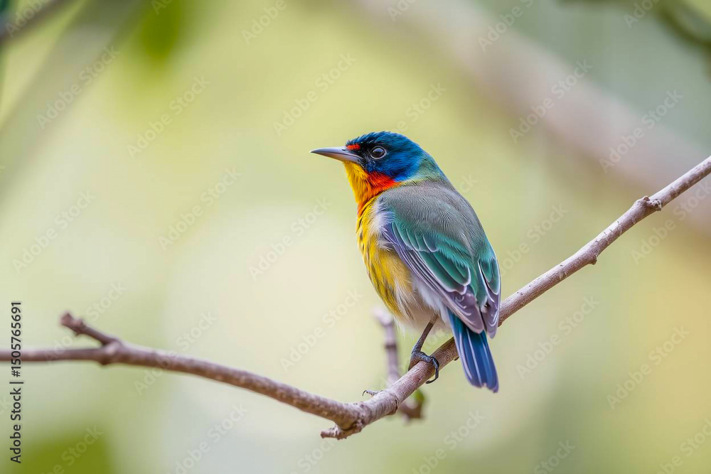 Colorful Painted Bunting Bird Perched in Nature, Showcasing Its Vivid Blue, Green, and Red Plumage in a Serene Natural Setting, Vibrant Wallpaper Colorful Painted Bunting Bird Perched in Nature, Showcasing Its Vivid Blue, Green, and Red Plumage in a Serene Natural Setting, Vibrant Wallpaper