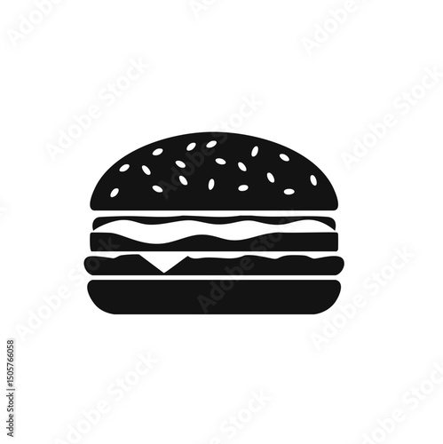 Delicious juicy burger fast food meal icon