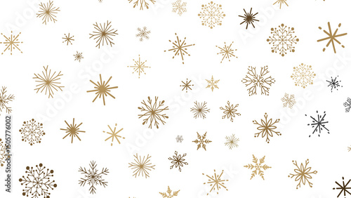 Wallpaper Mural Sparkling Snowfall: Dynamic 3D Illustration of Falling Christmas Snowflakes Torontodigital.ca