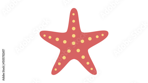 red starfish isolated on white