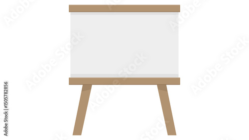 easel with blank canvas
