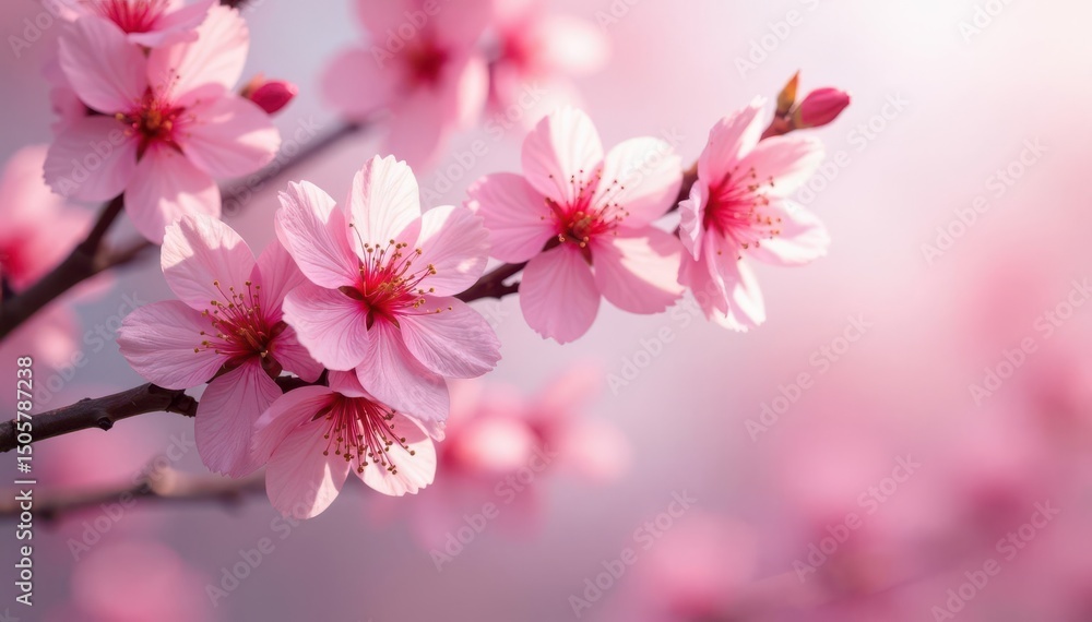 Delicate pink sakura blossoms, intricate branch pattern , flourish, branch Delicate pink sakura blossoms, intricate branch pattern , flourish, branch